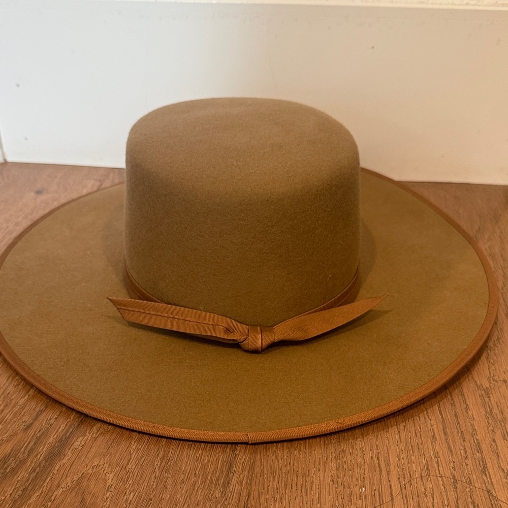 Lack Of Color Tan Wide-Brim Hat